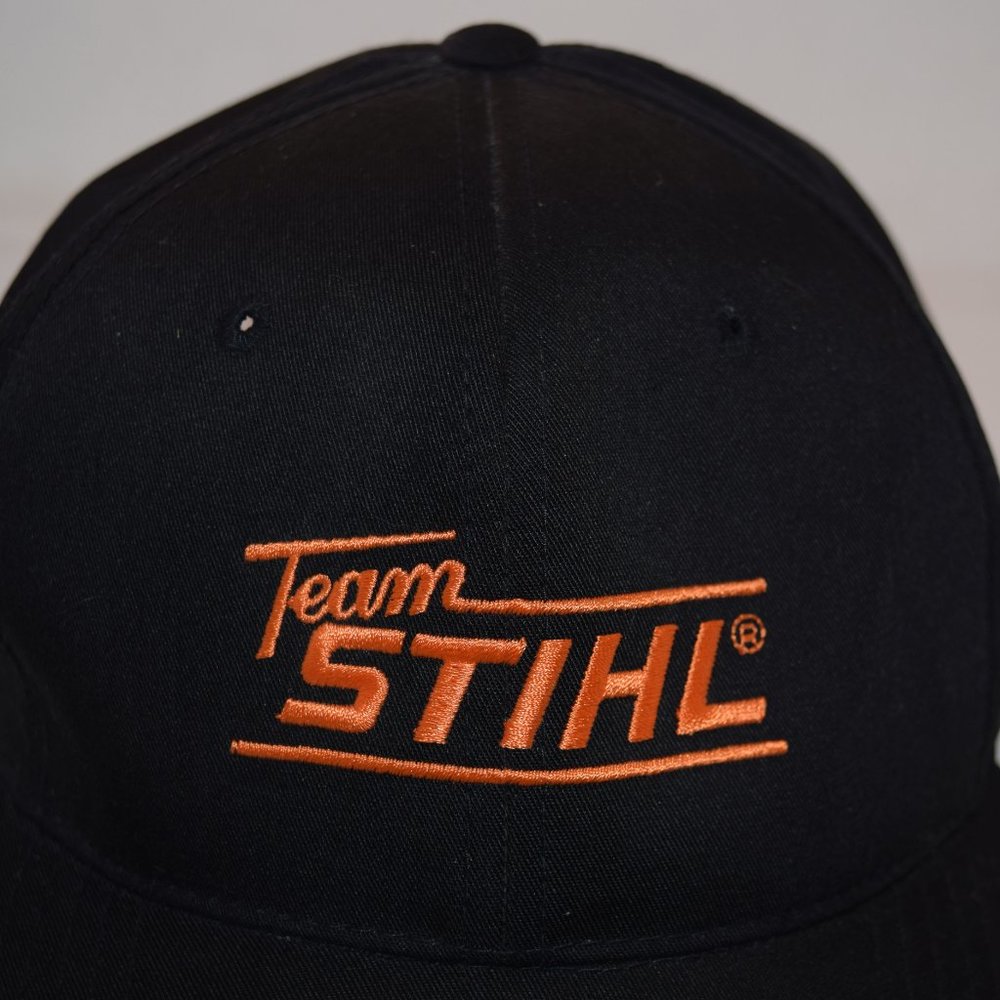 TEAM STIHL Hat Snap Back Adjustment Black & Orange